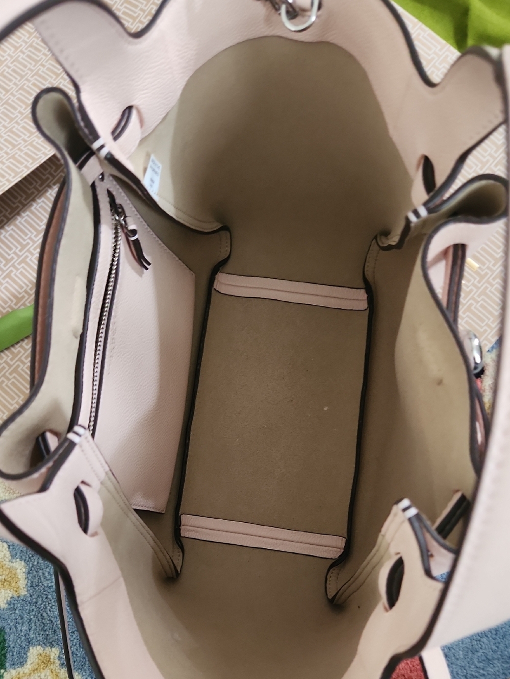 Tory Burch Romy Tote Satchel In Soft Pink - Picture 7 of 13